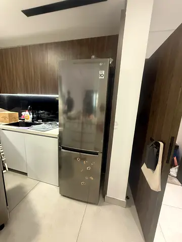 Stainless Steel Refrigerator with Bottom Freezer - Good Condition