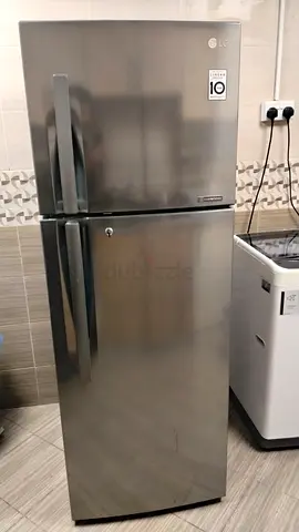 LG Stainless Steel Top Freezer Refrigerator - 2 Door, Good Condition