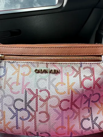 Calvin Klein Monogram Print Handbag