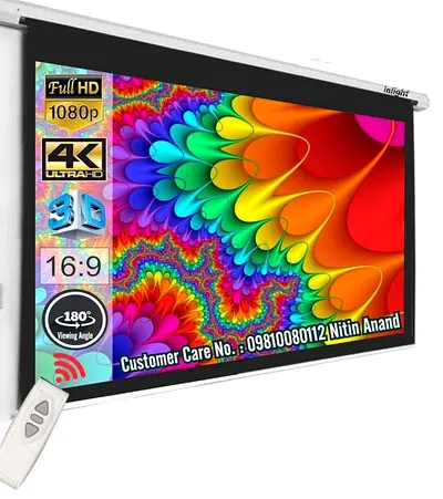 Electric Motorized Projection Screen - 16:9, 4K/1080p Compatible