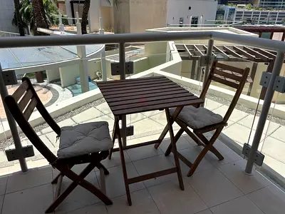 IKEA-style Folding Wooden Balcony Table and 2 Chairs Set