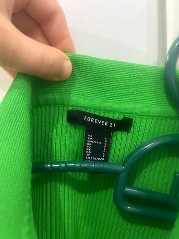 Forever 21 Ribbed Green Skirt
