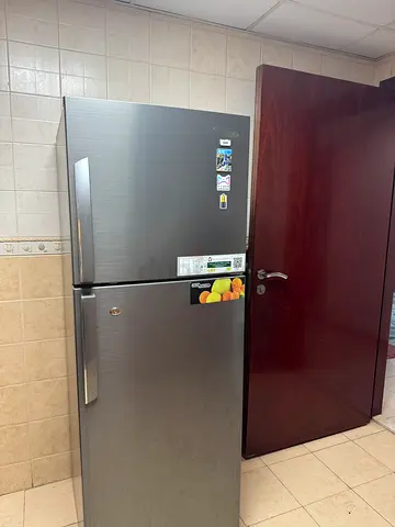 Stainless Steel Double-Door Fridge - Good Working Condition