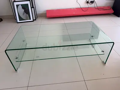 Glass coffee table