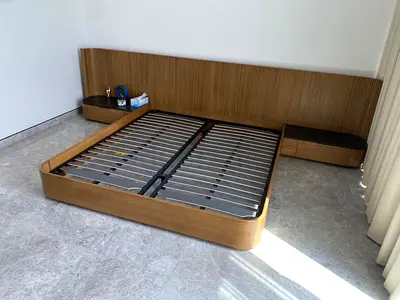 Selling luxury marina home bed with tow side table like new
