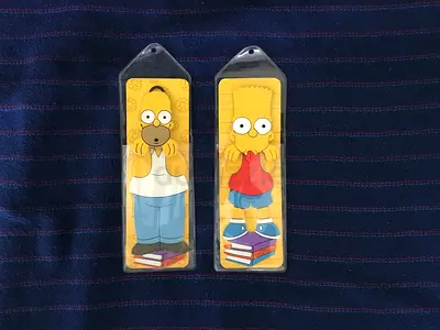 The Simpsons Homer and Bart 7” Metal Bookmarks