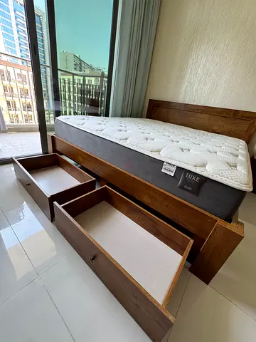 Bed frame and nightstand