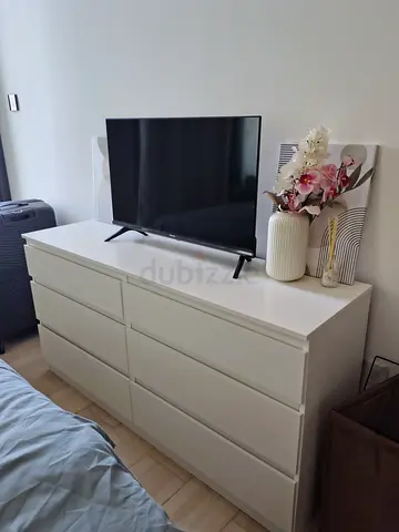 IKEA KULLEN Chest of 6 Drawers – White – 140x72 cm – AED 200