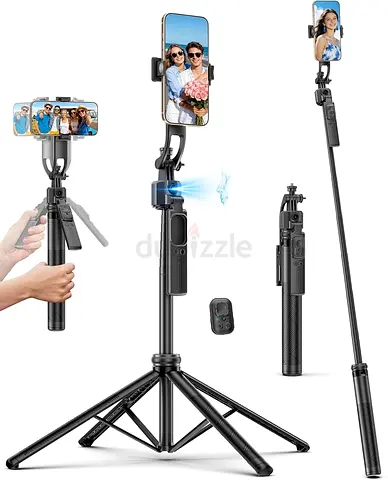 Auto Face Tracking Tripod 360 Rotation with Stand, Handheld Stabilization