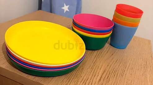IKEA kids plates, bowls and glasses