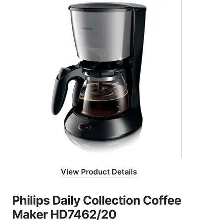 Philips Daily Collection Drip Coffee Maker HD7462/20 - Brand New Unused