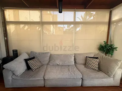 Light grey 3 seater modular sofa - comfortable, great condition