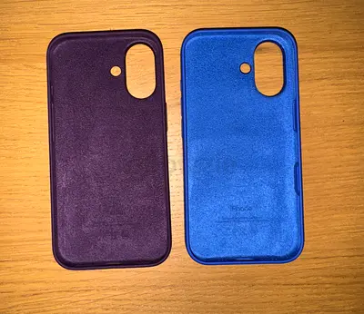 Apple Original Silicone iPhone 16 cases (Blue and Indigo) - great condition