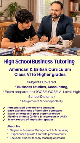 Tuition from class VI to higher grades