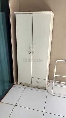 White 2-Door Wardrobe / Storage Cabinet