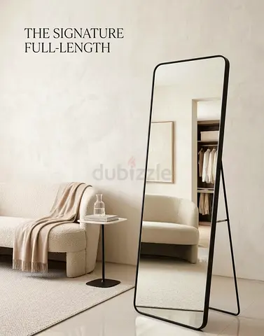 Full-length Freestanding Black Frame Mirror