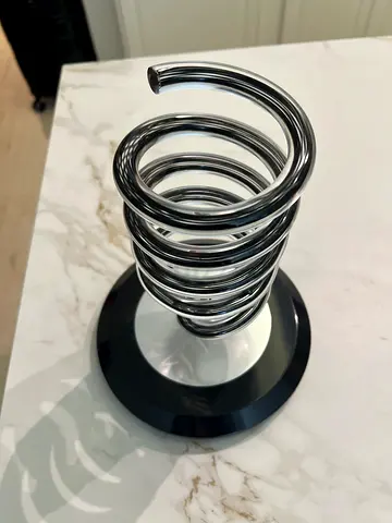 Countertop spiral hair dryer / styling tool holder (metal) - good condition