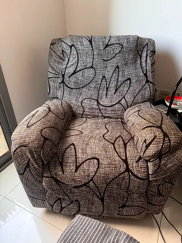 Patterned Fabric Recliner Chair