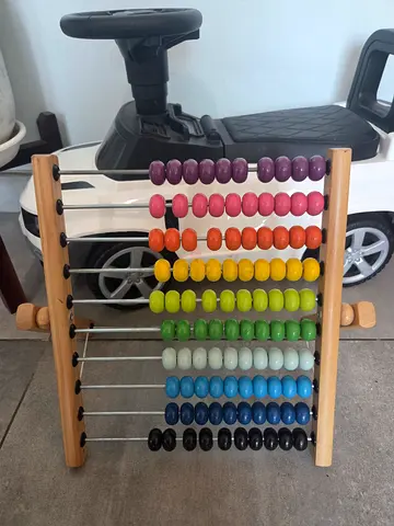 Wooden Rainbow Abacus - Good Condition, Educational Toy