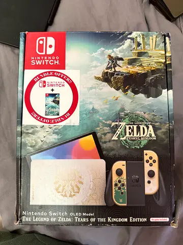 Nintendo Switch OLED Zelda Edition + Zelda: Breath of the Wild  Tears of the Kingdom