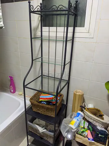 IKEA RÖNNSKÄR Shelving Unit - Black / Glass (Discontinued  Rare)