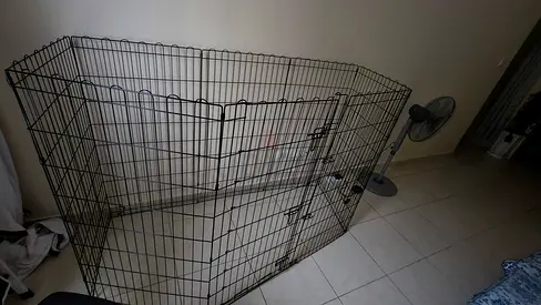 Foldable metal dog/cat playpen / exercise pen - good condition