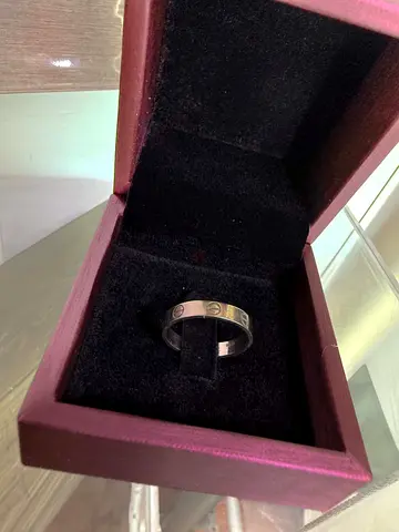 Authentic Cartier LOVe Ring Mini Model 18K YG Size 54 - Verified