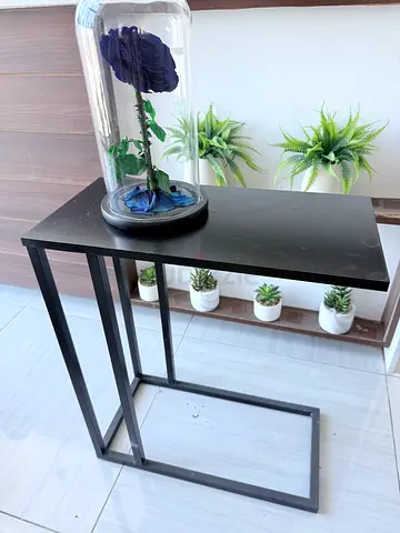 Black metal side table / plant stand - simple modern design