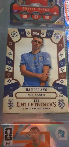 Phil Foden UEFA Topps Entertainers Limited Edition Trading Card