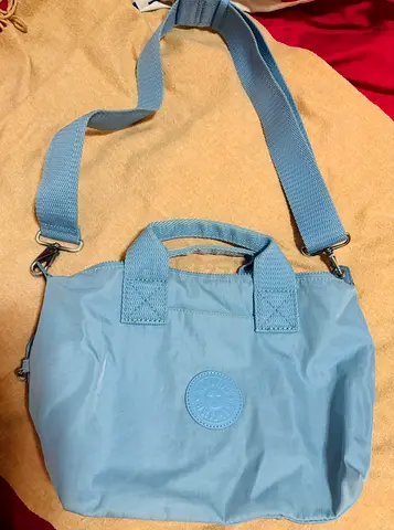 Light Blue Casual Shoulder Tote Bag with Removable Strap