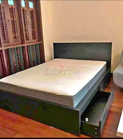 IKEA brimnes bed with mattress King size bed 4 Big storage drawers underneath