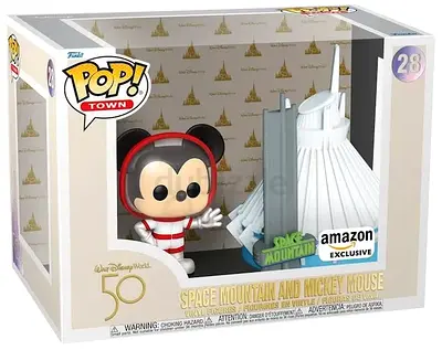 Funko Pop! Town Disney 50th Space Mountain and Mickey Mouse (Amazon Exclusive) - Boxed