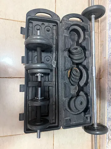 Adjustable Dumbbell and Barbell Set with Case — Used
