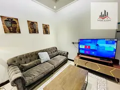 Sharjah, Al Rifaa: Furnished apartment with hotel-style furnishings, one bedroom, living room, kitch