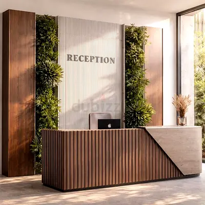 Luxury Office Reception Desk Dubai