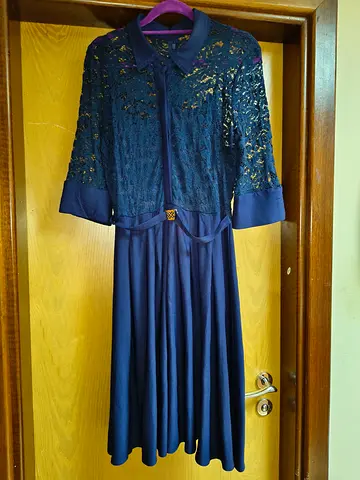 Evening navy blue dress for ladies