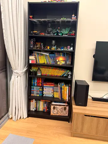 Dark brown book shelf