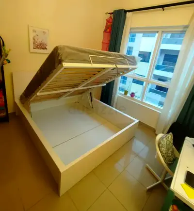 Ikea Hydraulic king size bed with mattress available in perfect condition