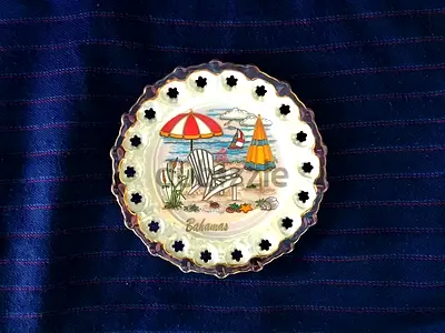 Vintage Souvenir BAHAMAS Ceramic Plate Wall Hanging