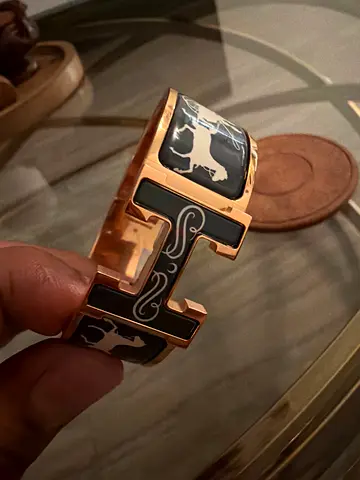Gold-tone Hermes limited edition bracelet