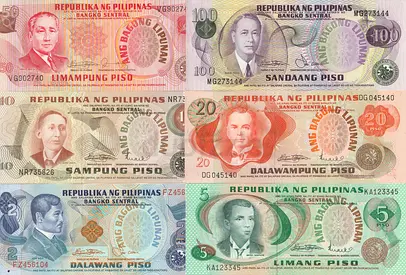 PHILIPPINES ABL BANKNOTE SET 1978