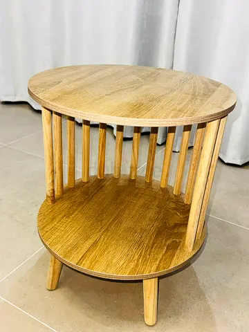 Bedside Table with Spindle Shelf