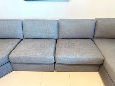 Light grey modular sectional sofa (5-seater modules) - good condition Palm Jumeirah