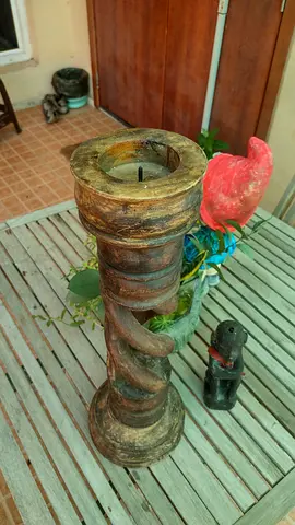 Decorative Wooden Pillar candles stand
