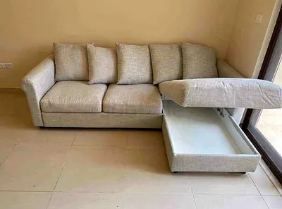 Ikea Gronlid L shape sofa bed Beige Excellent Condition