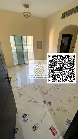 For annual rent in Ajman Al Jurf, 2 rooms and a hall, second tenant, 2 bathrooms, balcony, master bedroom, private parking, close to Ajman University,