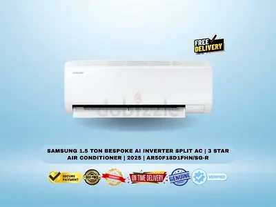Samsung 1.5 Ton Air Conditioner | Bespoke AI Inverter Split AC | 3 Star | 2025 | AR50F18D1FHN/SG-R