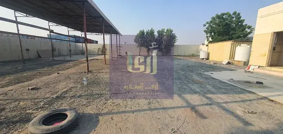 SUPER OFFER INDUSTRIAL LAND FOR RENT WITH SHED RENT 130K WITH OFFICES ELECTERCITY 3 PHASE 10K SQFT AREA AL SAJJA