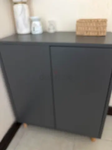 IKEA dark grey two-drawer dresser/sideboard (good condition)