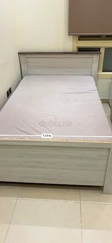 Single bed and mattress